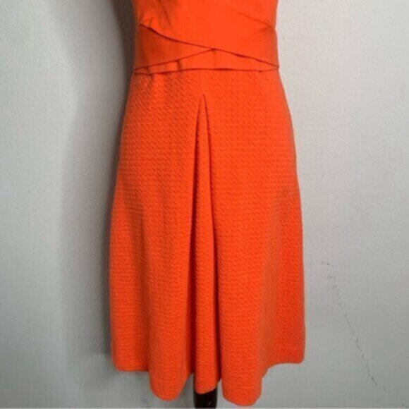 Anthropologie HD In Paris Orange Sleeveless Knee Length A Line Dress - Picture 10 of 17